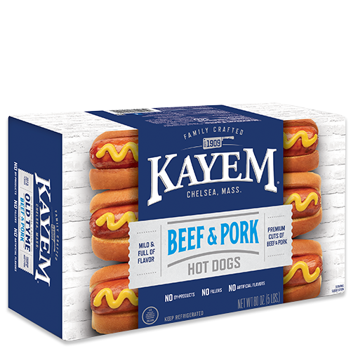 Beef Pork Hot Dogs 14 Oz Kayem